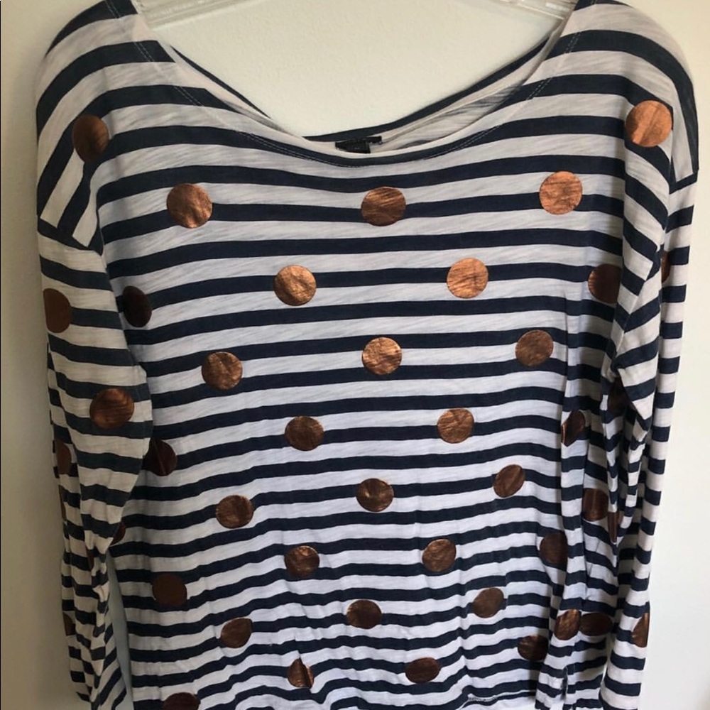 J. crew Striped and Polka Dot Shirt